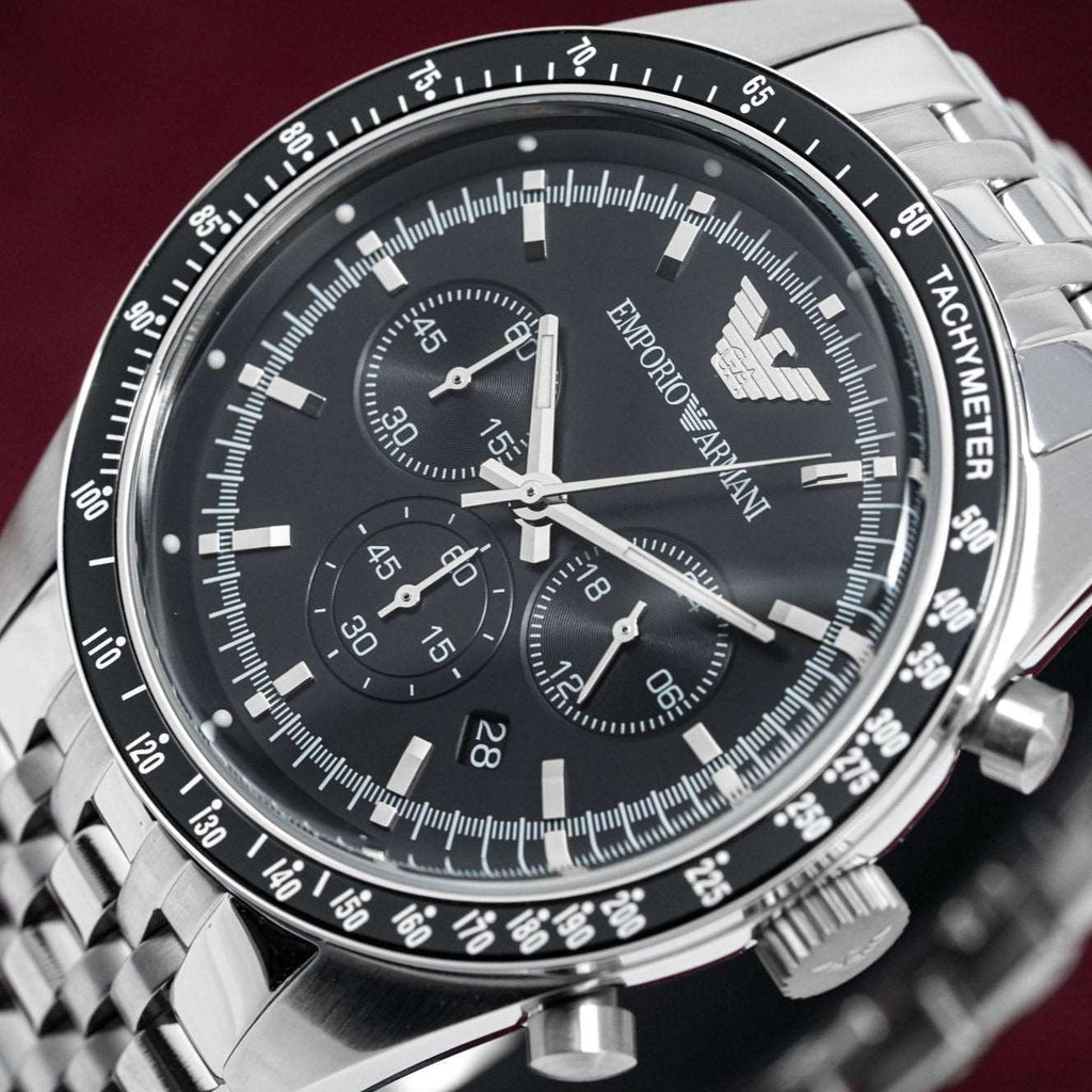 Emporio Armani Ar5988 Men S Tazio Chronograph Steel Watch -korean beauty