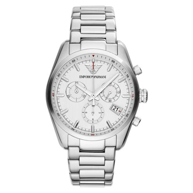 Emporio Armani Ar6013 Men S Sportivo Silver Chronograph Watch -korean beauty