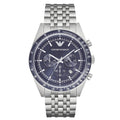 Emporio Armani Ar6072 Men S Blue Silver Watch -korean beauty