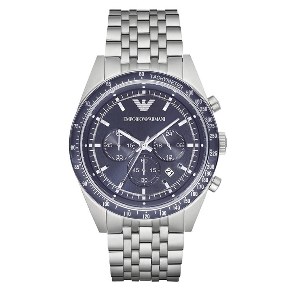 Emporio Armani Ar6072 Men S Blue Silver Watch -korean beauty