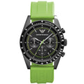 Emporio Armani Ar6115 Men S Sportivo Chronograph Green Watch -korean beauty