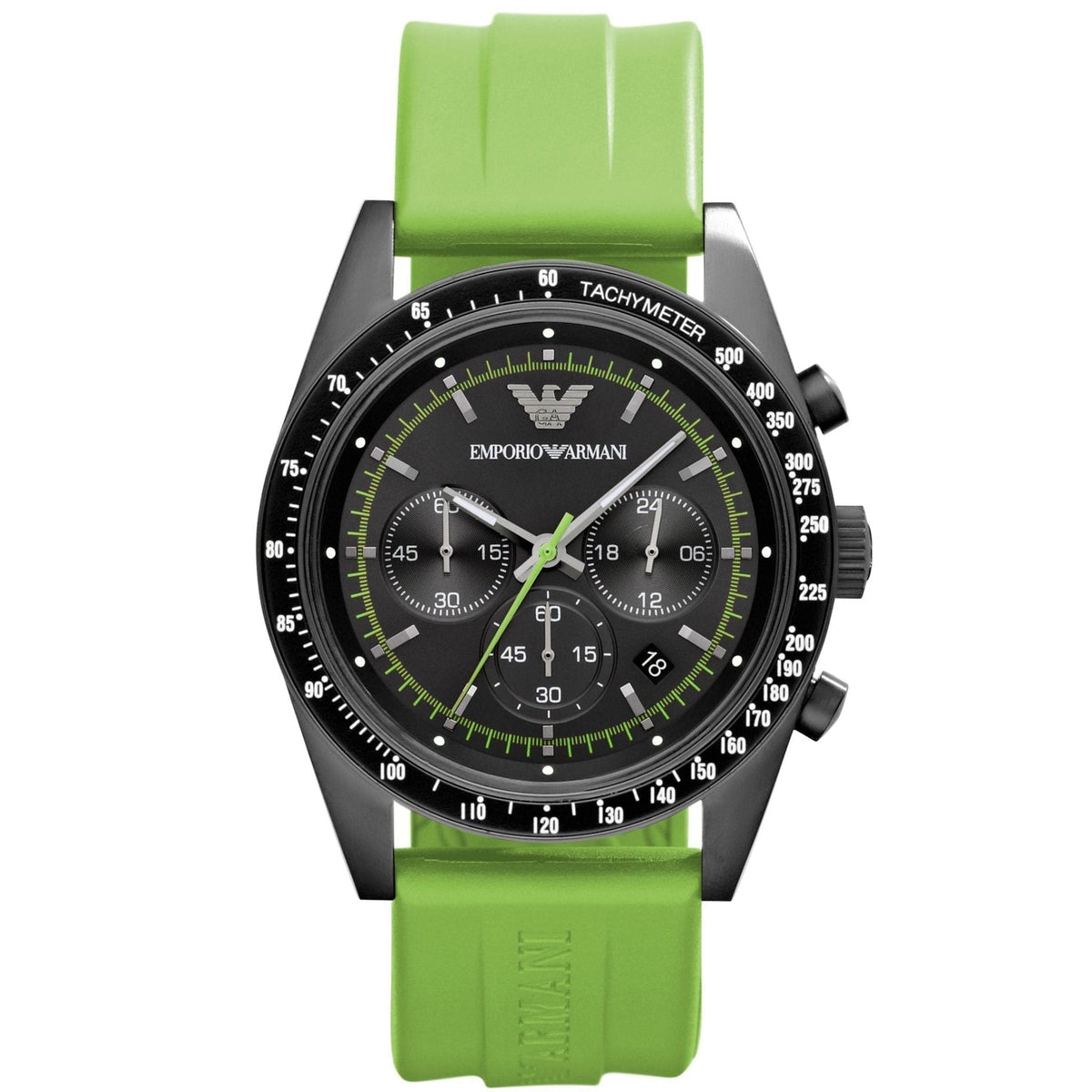 Emporio Armani Ar6115 Men S Sportivo Chronograph Green Watch -korean beauty