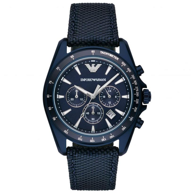 Emporio Armani Ar6132 Men S Blue Chronograph Watch -korean beauty