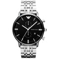 Emporio Armani Ar80009 Men S Silver Chronograph Watch -korean beauty