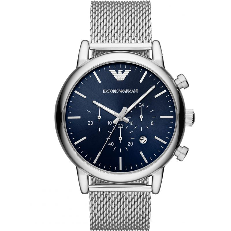 Emporio Armani Ar80038 Men S Luigi Chronograph Blue Watch -korean beauty