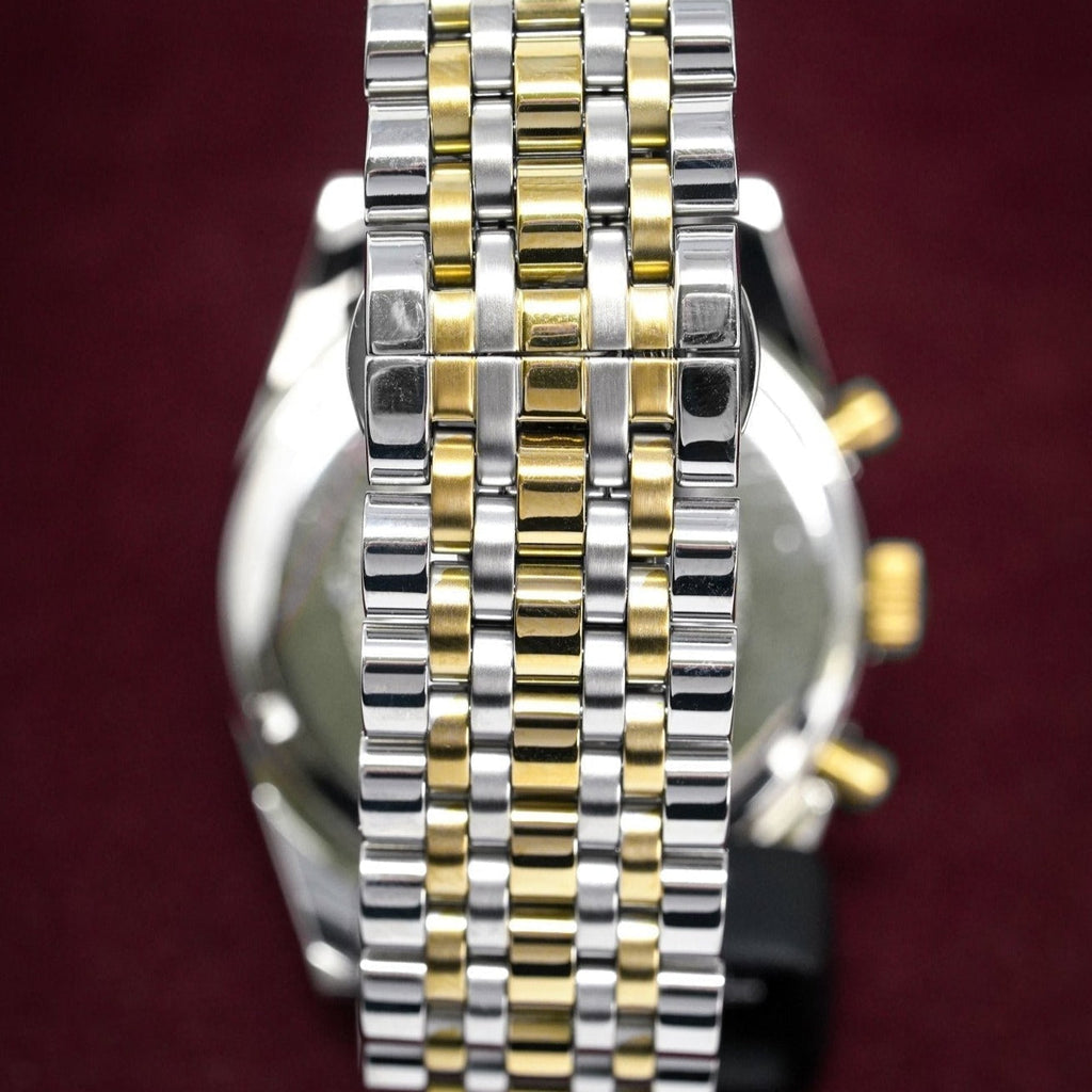 Emporio Armani Ar8030 Men S Tazio Chronograph Two Tone Watch -korean beauty