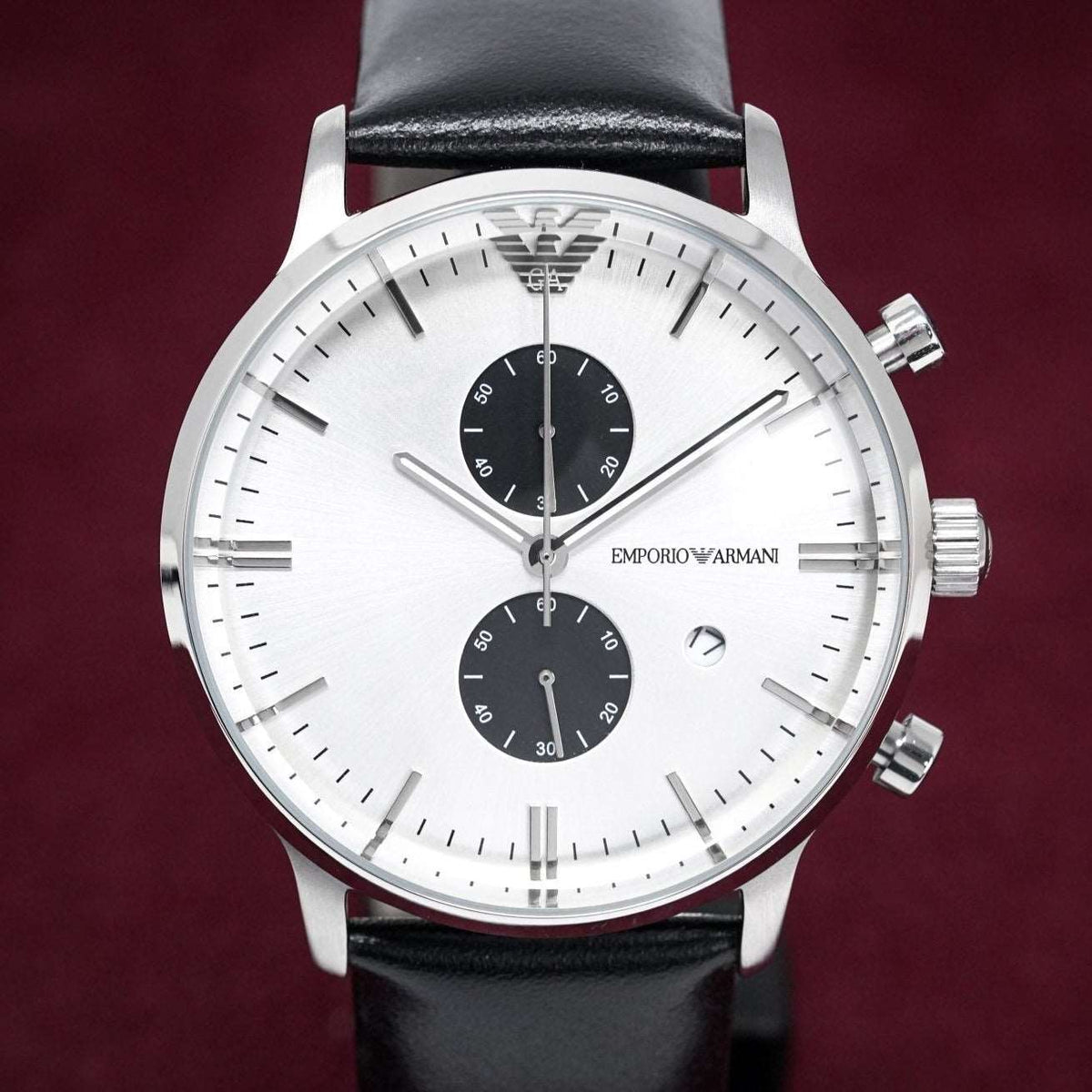 Emporio Armani Men S Ar0385 Chronograph Watch Black Watch -korean beauty