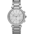 Michael Kors Mk5353 Ladies Parker Silver Chronograph Watch -korean beauty