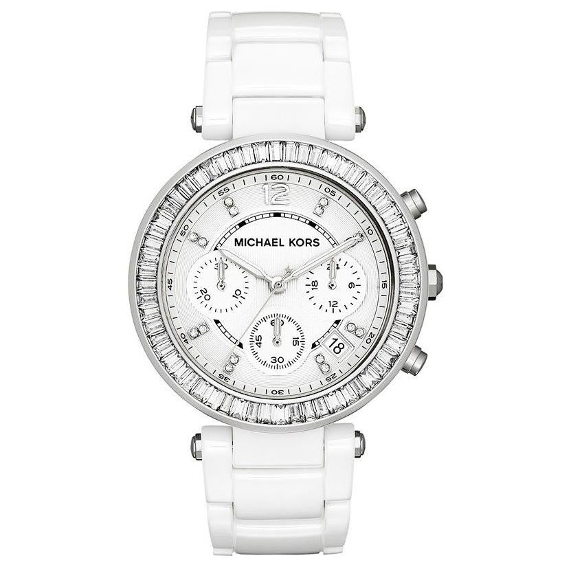Michael Kors Mk5848 Ladies Parker White Glitz Watch -korean beauty
