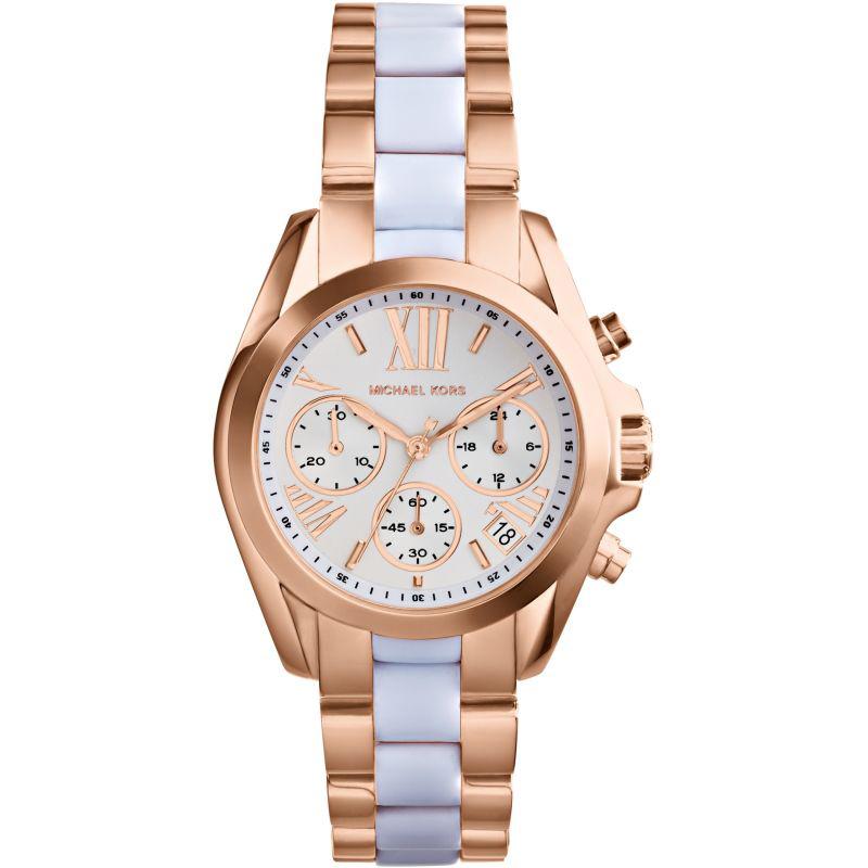 Michael Kors Mk5907 Ladies Bradshaw Mini Two Tone Watch -korean beauty
