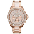 Michael Kors Mk6096 Ladies Wren Rose Gold Chronograph Watch -korean beauty