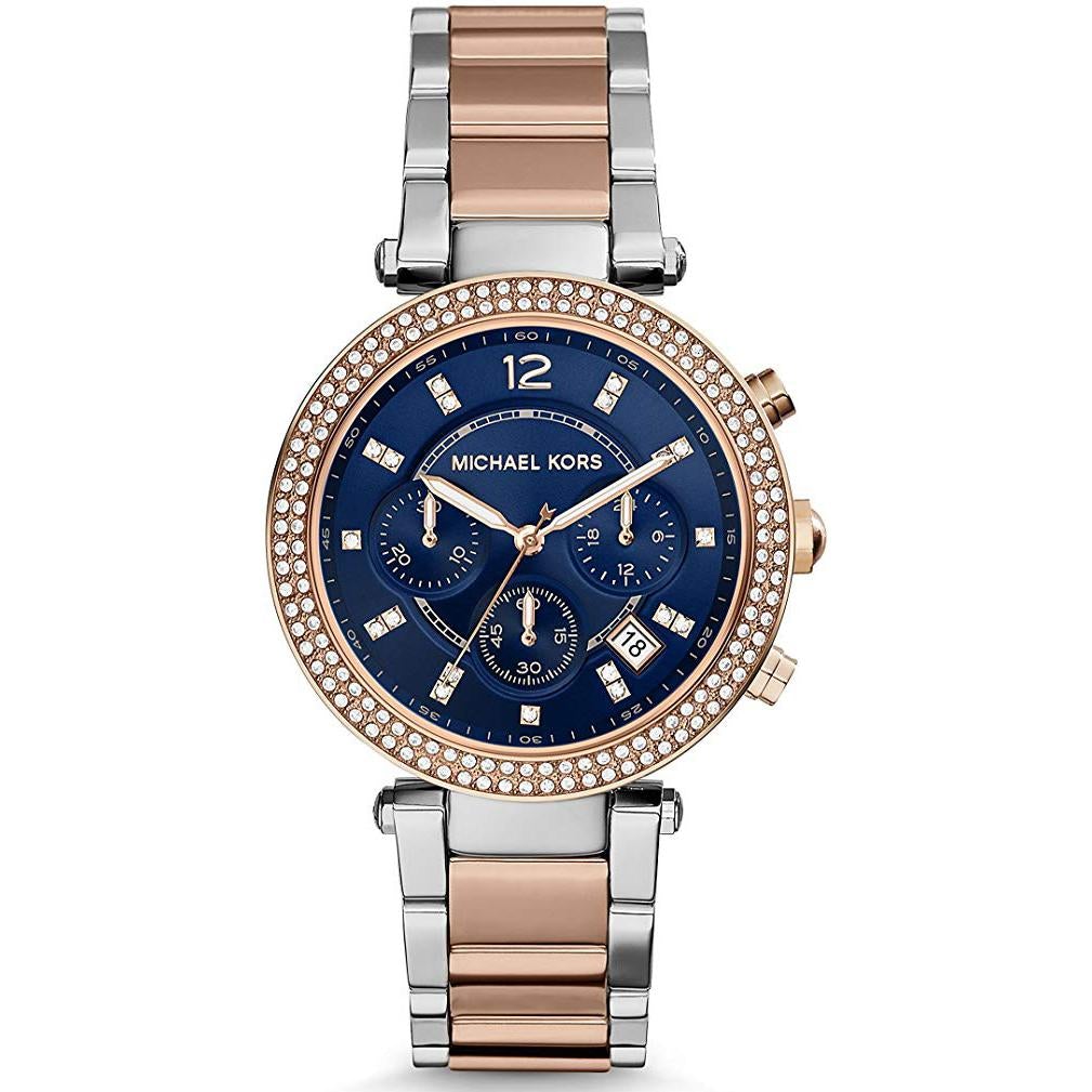 Michael Kors Mk6141 Ladies Parker Rose Gold Chronograph Watch -korean beauty