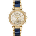 Michael Kors Mk6238 Ladies Parker Two Tone Blue Watch -korean beauty
