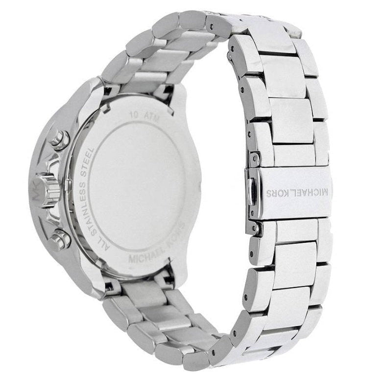 Michael Kors Mk6317 Ladies Silver Wren Chronograph Watch -korean beauty