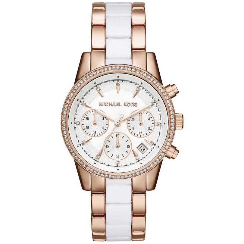 Michael Kors Mk6324 Ladies Ritz Two Tone Rose Gold Watch -korean beauty