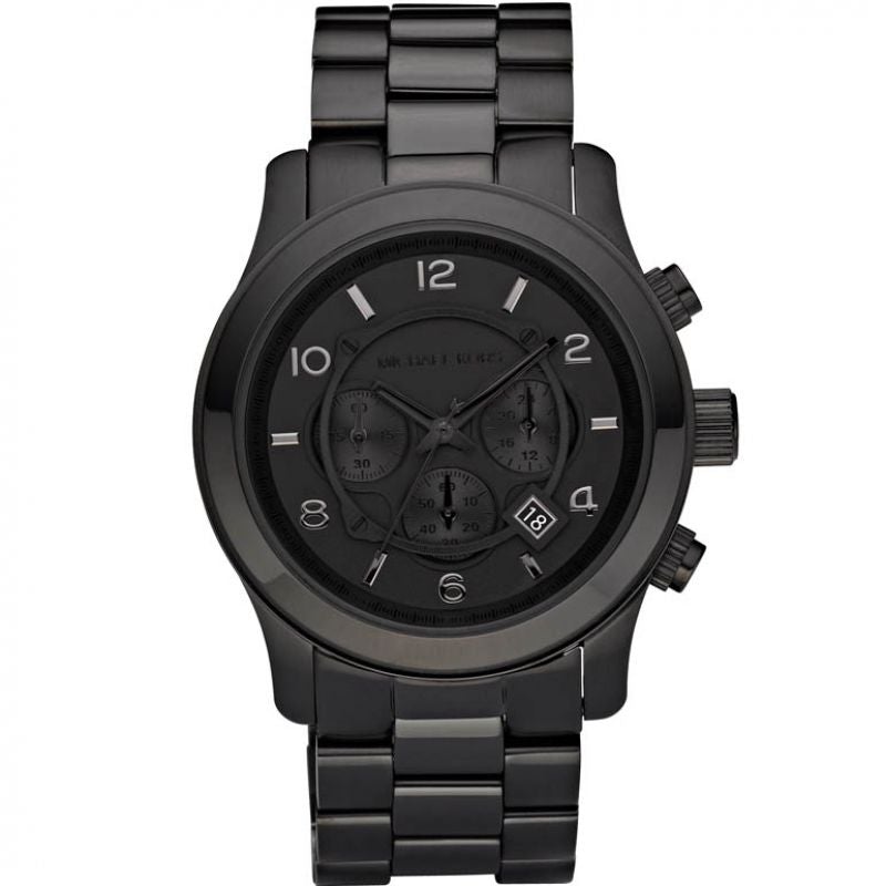 Michael Kors Mk8157 Men S Runway Chronograph Black Watch -korean beauty