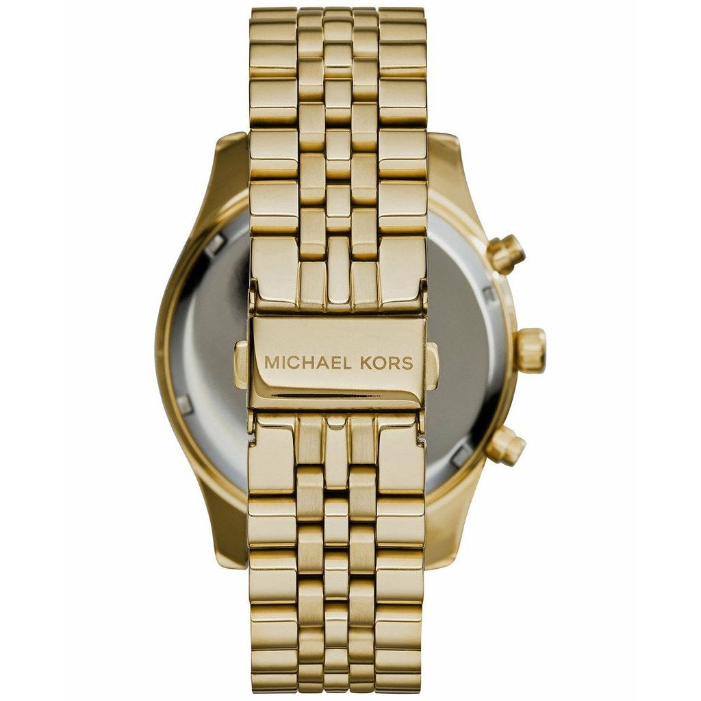 Michael Kors Mk8286 Men S Lexington Gold Tone Chronograph Watch -korean beauty