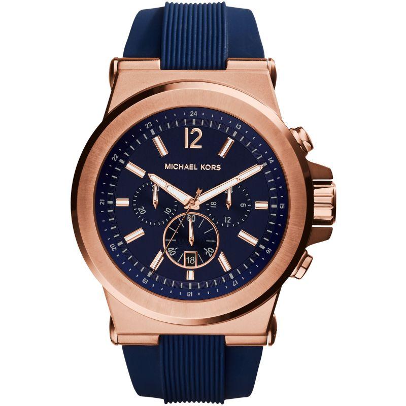 Michael Kors Mk8295 Men S Watch Chronograph Dylan Blue Watch -korean beauty