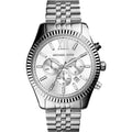 Michael Kors Mk8405 Men S Lexington Chronograph Silver Watch -korean beauty