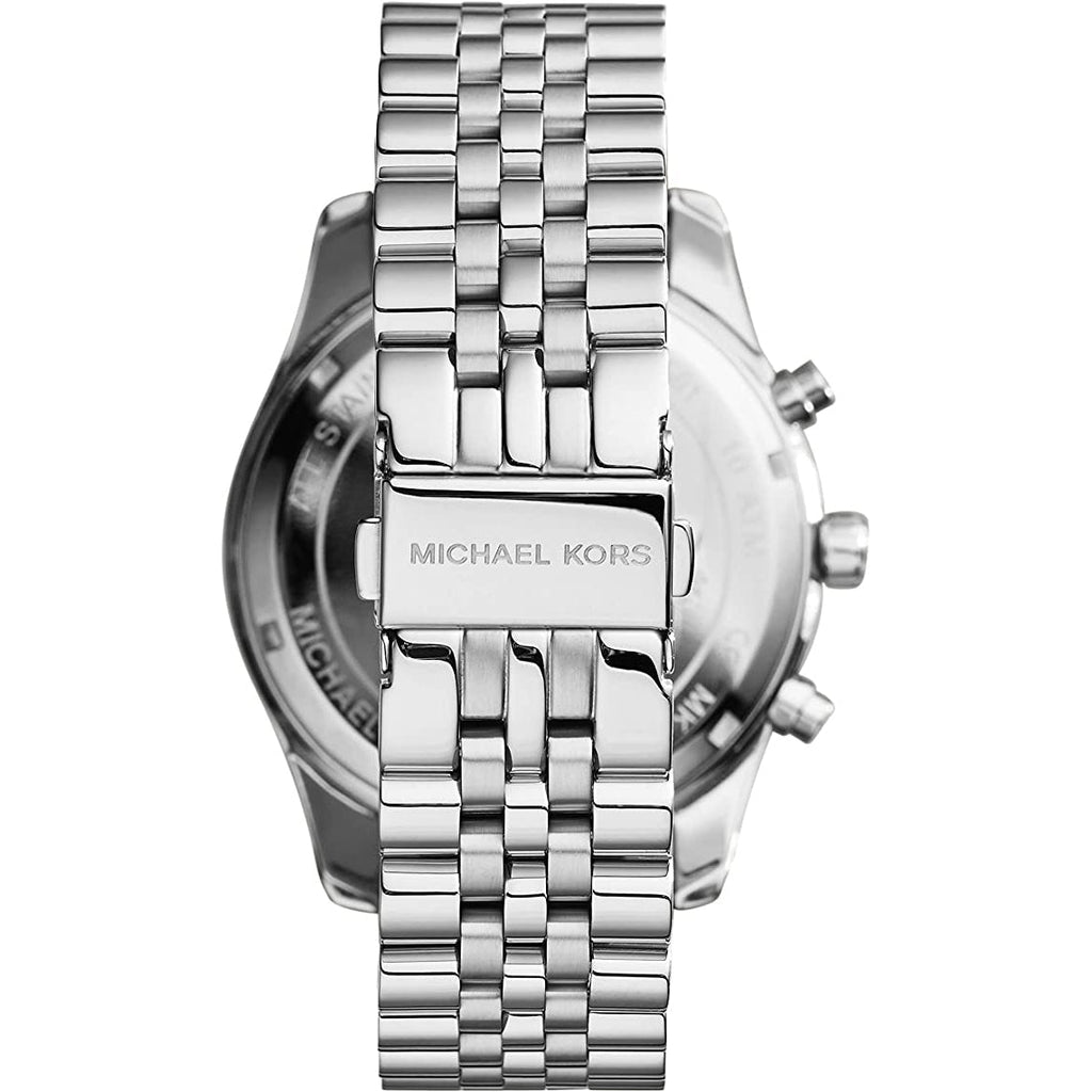 Michael Kors Mk8405 Men S Lexington Chronograph Silver Watch -korean beauty
