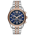 Michael Kors Mk8412 Men S Lexington Chronograph Two Tone Blue Watch -korean beauty