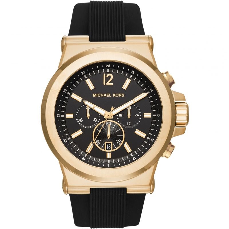 Michael Kors Mk8445 Men S Chronograph Dylan Gold Black Watch -korean beauty