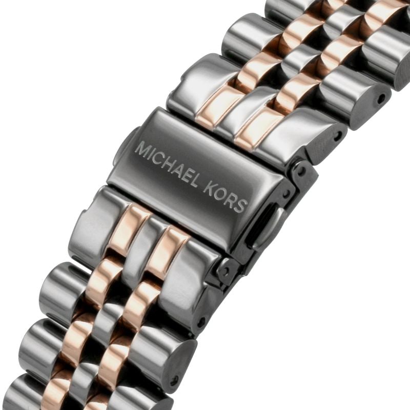 Michael Kors Mk8561 Men S Lexington Chronograph Dark Two Tone Watch -korean beauty