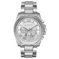 Michael Kors Mk8562 Men S Brecken Chronograph Silver Watch -korean beauty
