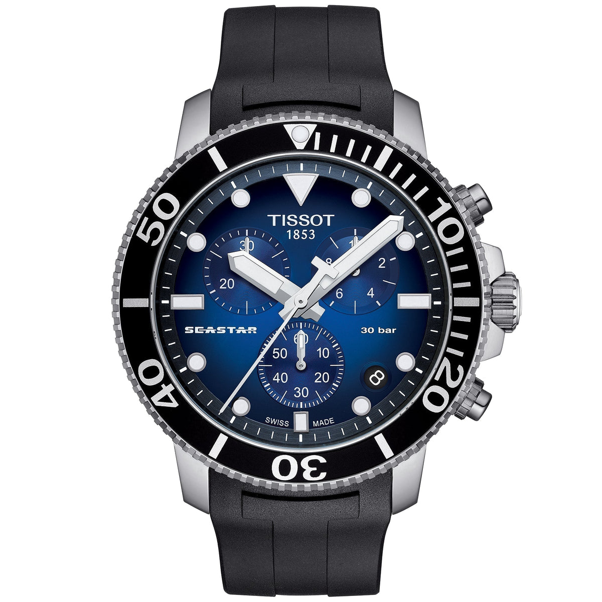 Tissot Seastar 1000 Chronograph Mens Blue Watch T120 417 17 041 00 -korean beauty