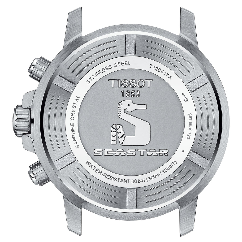 Tissot Seastar 1000 Quartz Chronograph Mens Graded Blue Watch T1204171104103 -korean beauty