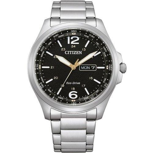 Citizen Eco Drive Watch Men S Black Dial Aw0110 82e -korean beauty