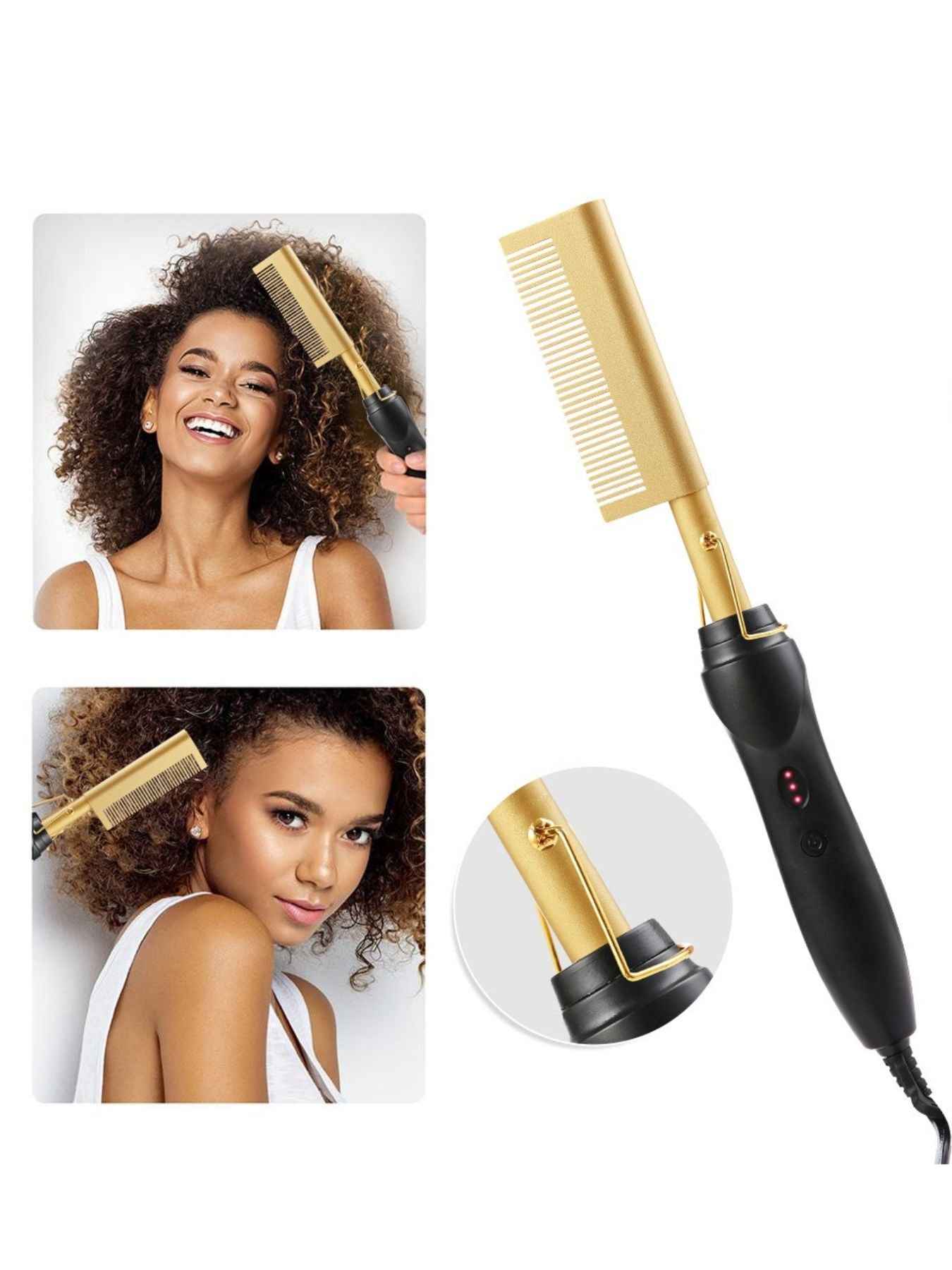 Heated Hair Straightening Comb