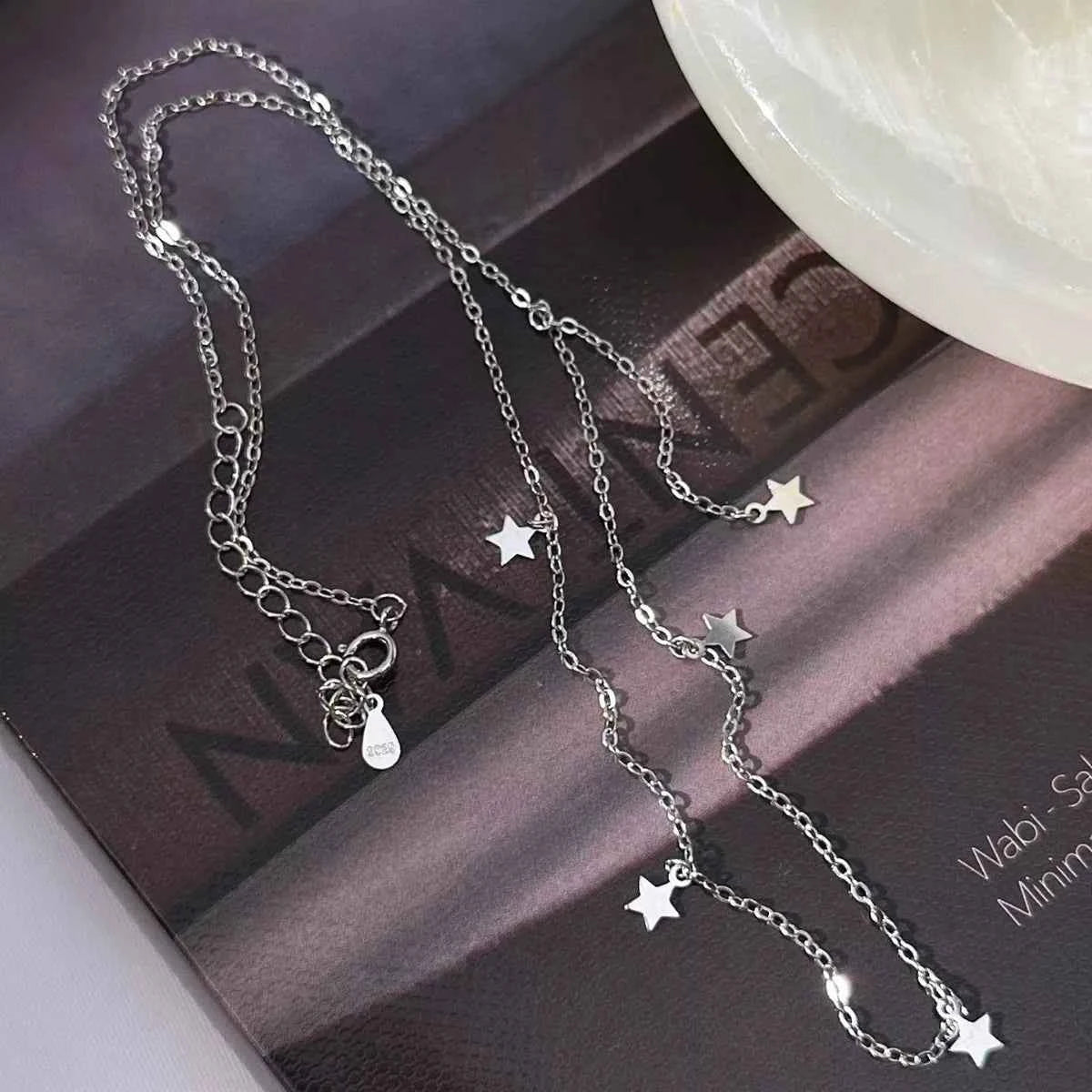 925 Sterling Silver Star Charm Necklace