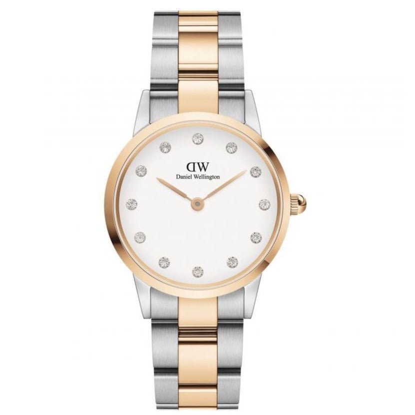 Daniel Wellington Ladies Two Tone Iconic Link Lumine Watch Dw00100359 -korean beauty