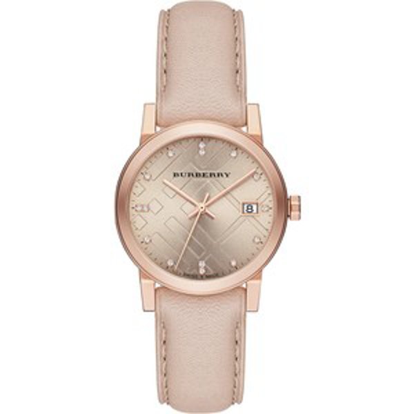 Burberry Ladies Watch The City Diamond 34mm Rose Gold Bu9131 -korean beauty
