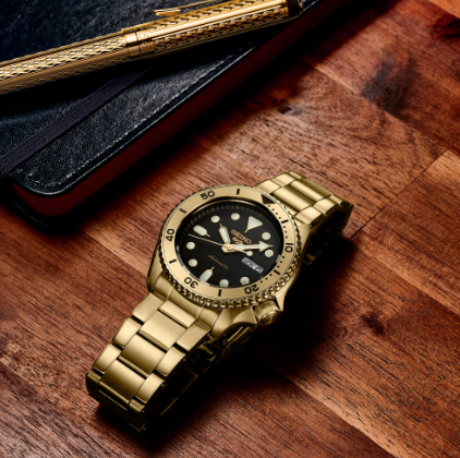 Gent'S Yellow Seiko 5 Divers Watch New Srpk18 -korean beauty