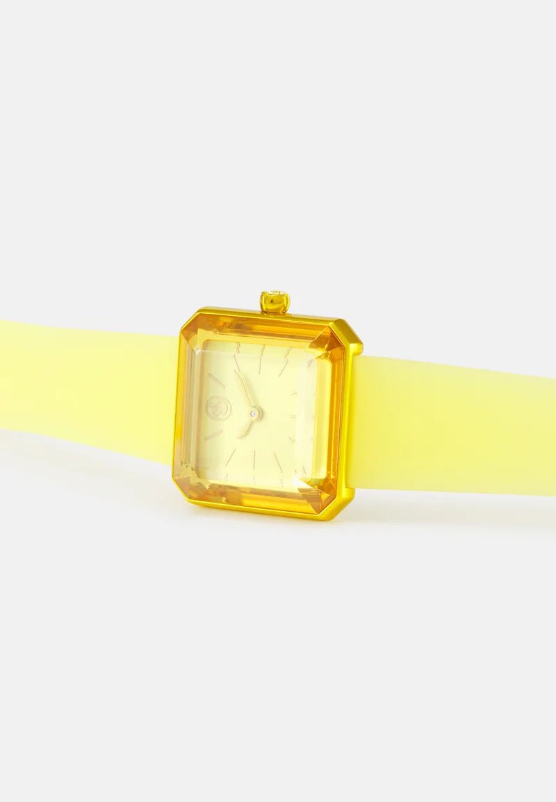 Swarovski Watch Lucent With Silicone Strap Yellow 5624382 -korean beauty