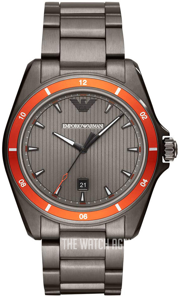 Emporio Armani Sigma Quartz Grey Dial Grey Steel Strap Watch For Men Ar11178 -korean beauty