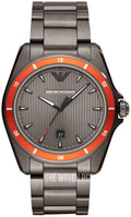 Emporio Armani Sigma Quartz Grey Dial Grey Steel Strap Watch For Men Ar11178 -korean beauty