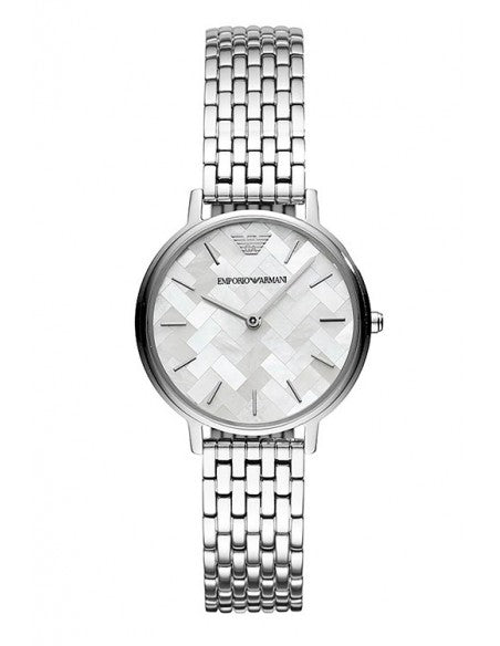 Emporio Armani Mother Of Pearl Dial Silver Steel Strap Watch For Women Ar11112 -korean beauty
