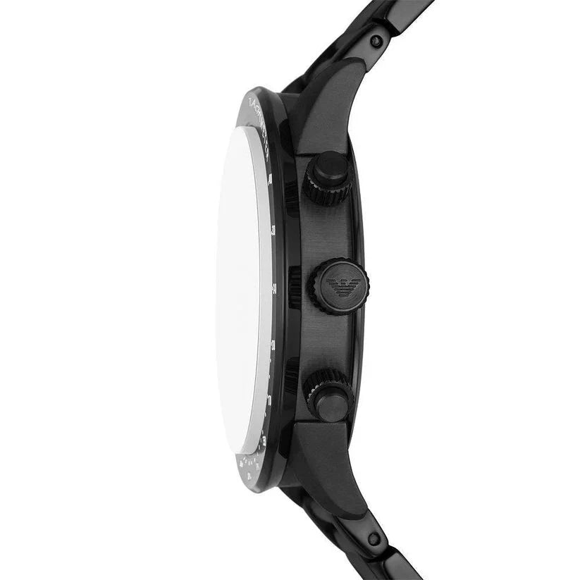 Emporio Armani Chronograph Black Stainless Steel Mens Watch 43mm Ar11472 -korean beauty