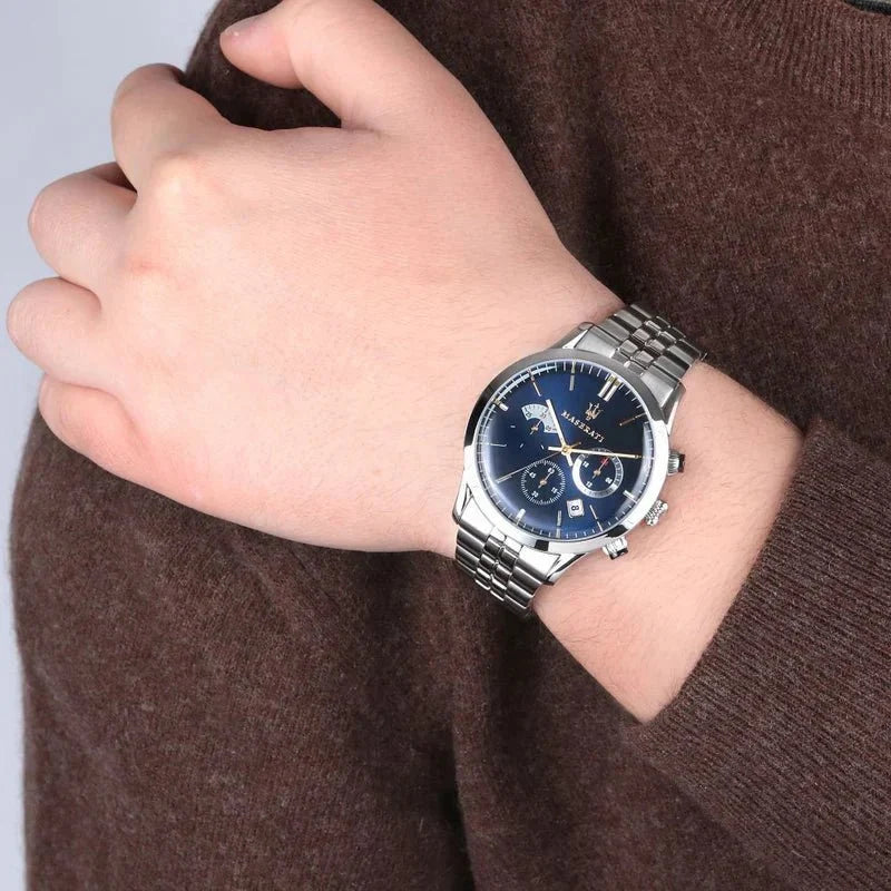 Maserati R8873633001 Ricordo Chrono Mens Blue Watch -korean beauty