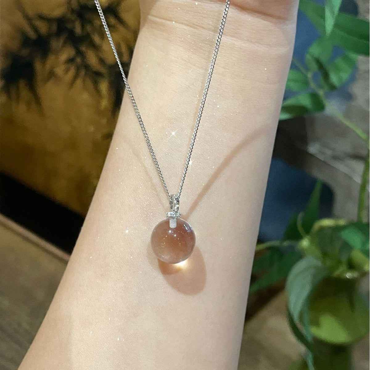 Crystal Ball Pendant Necklace