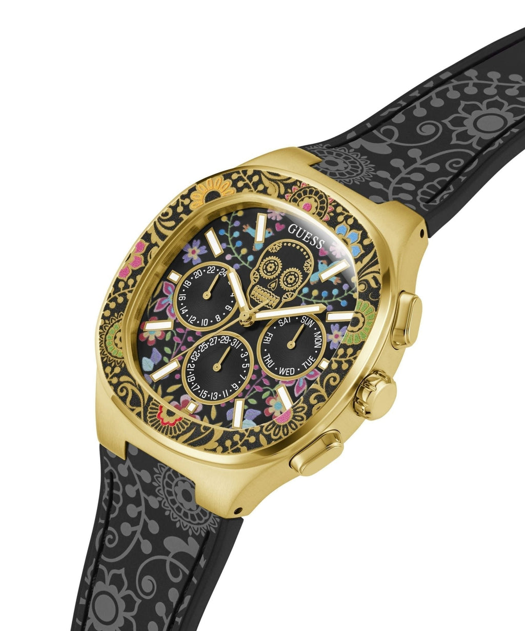 Gents Catrin Gold Tone Silicone Watch Gw0784g1 -korean beauty