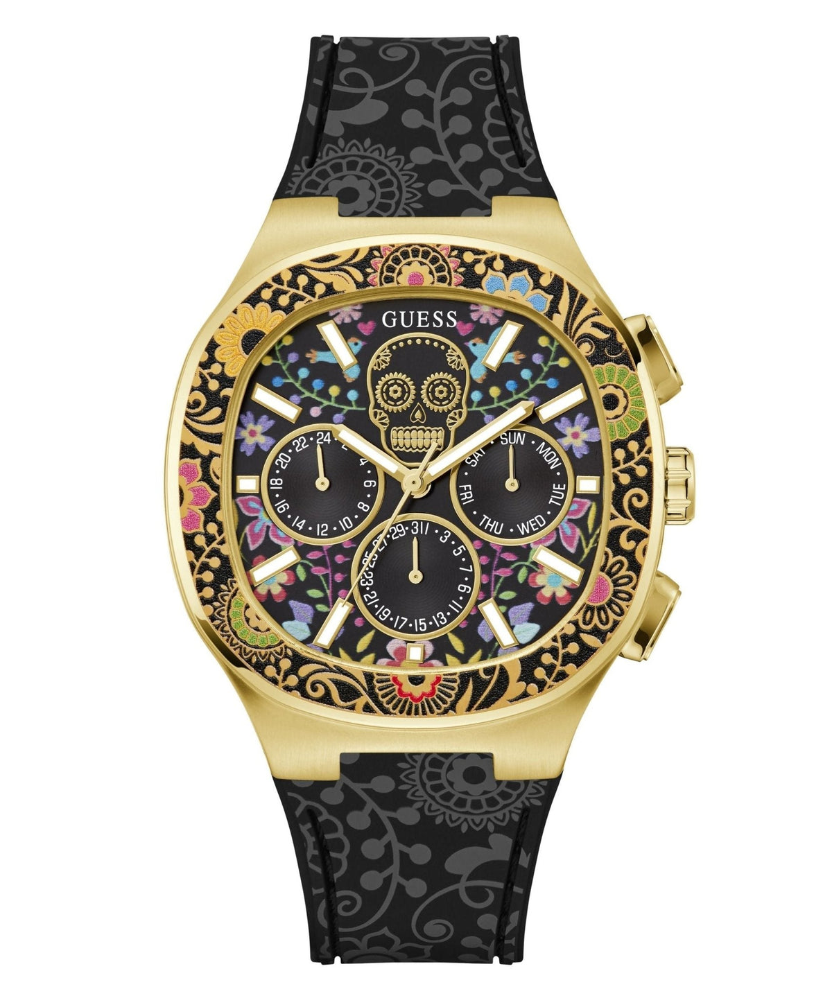 Gents Catrin Gold Tone Silicone Watch Gw0784g1 -korean beauty
