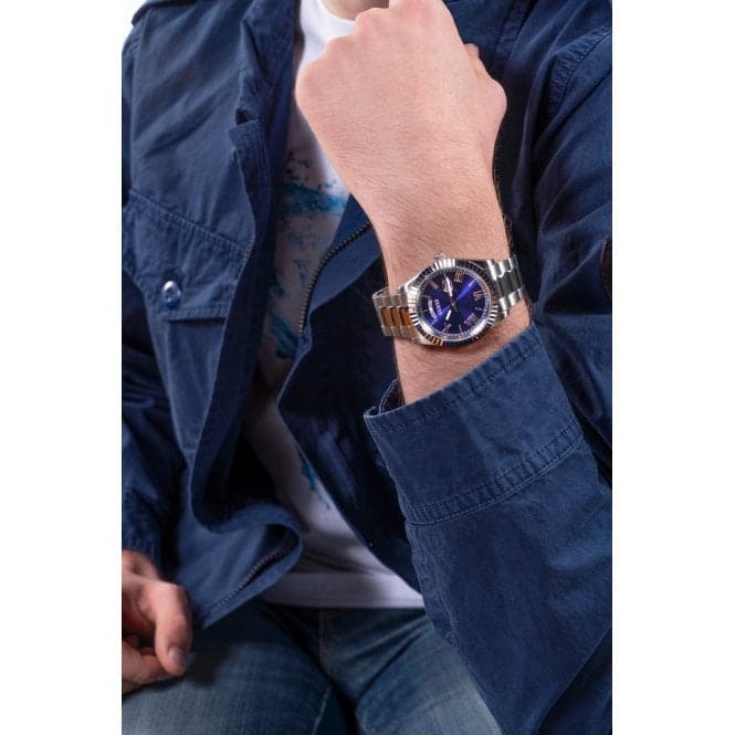Guess Watches Gents Connoisseur Stainless Steel Silver Watch Gw0265g7 -korean beauty