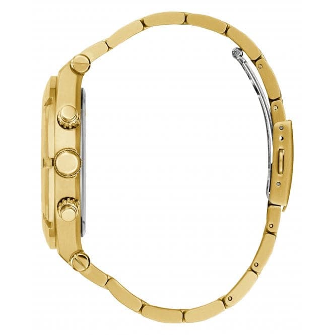 Guess Watches Gents Continental Gold Tone Watch Gw0260g4 -korean beauty