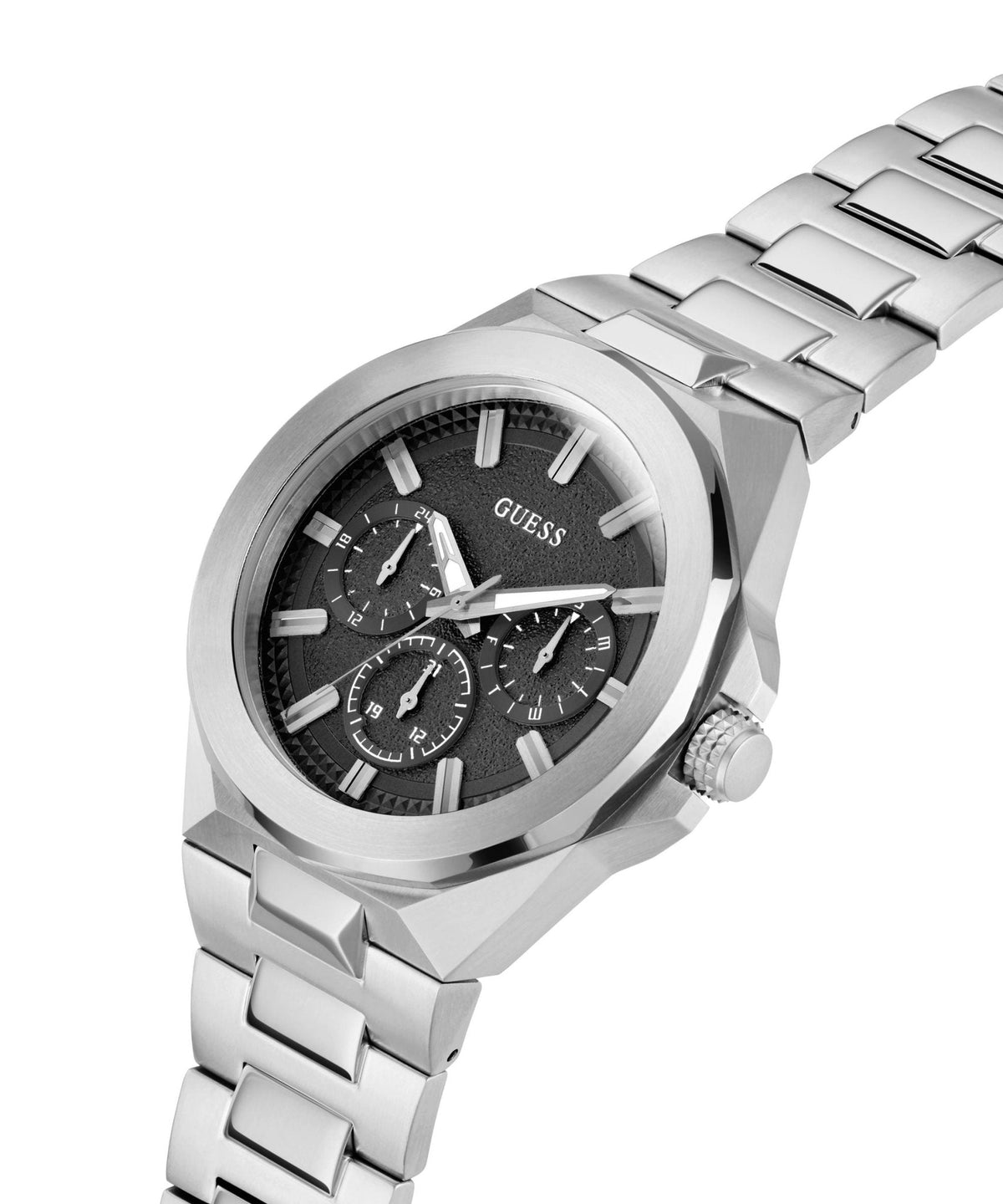 Gents Dashboard Silver Tone Recycled Steel Watch Gw0798g1 -korean beauty