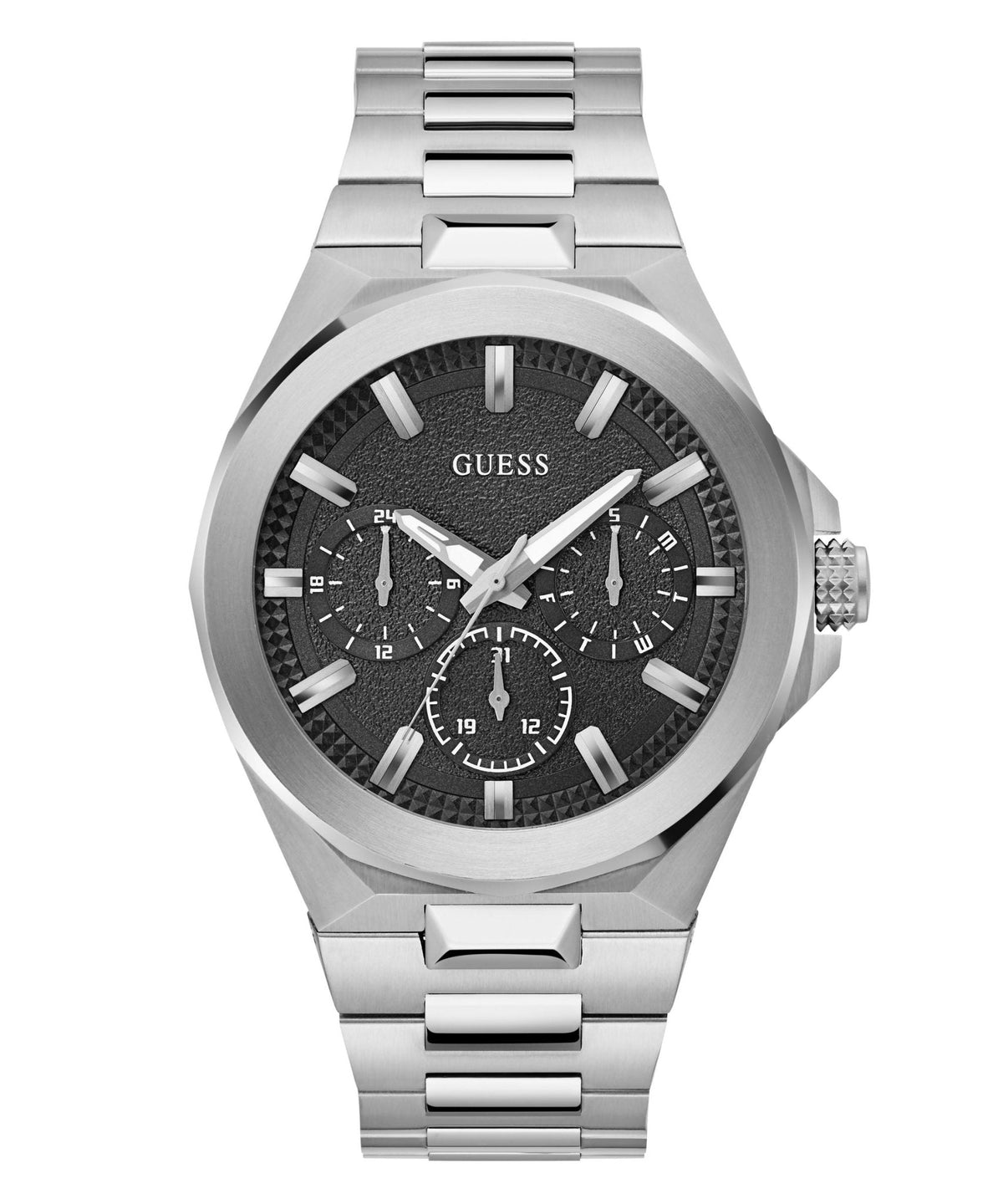 Gents Dashboard Silver Tone Recycled Steel Watch Gw0798g1 -korean beauty