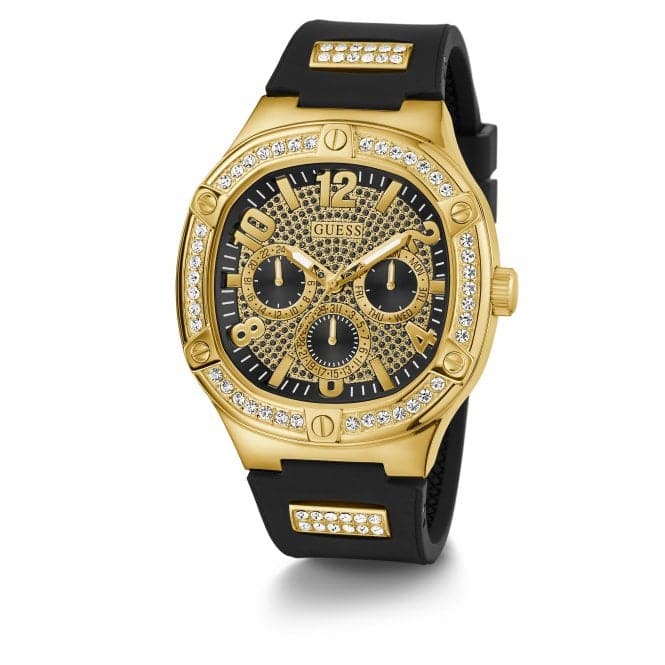 Guess Watches Gents Duke Gold Tone Watch Gw0641g2 -korean beauty
